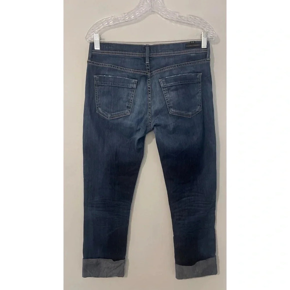 Citizens Of Humanity Dani Jeans Women’s 28 Blue Cropped Straight Leg Cuffed Hem - Picture 3 of 14